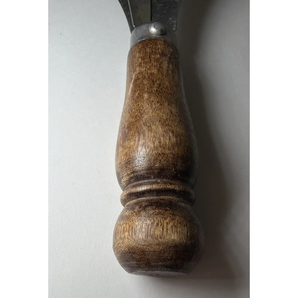 Vintage Travco Nut Herb Chopper Stainless Steel with Wood Handle 6x2